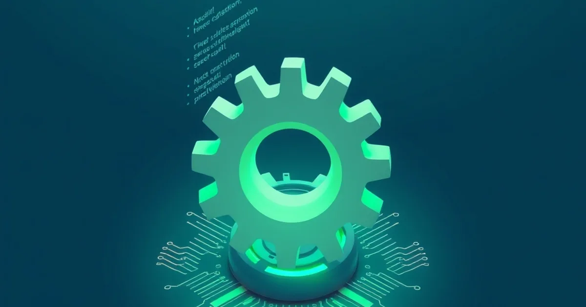 Gear turning into blooming flower