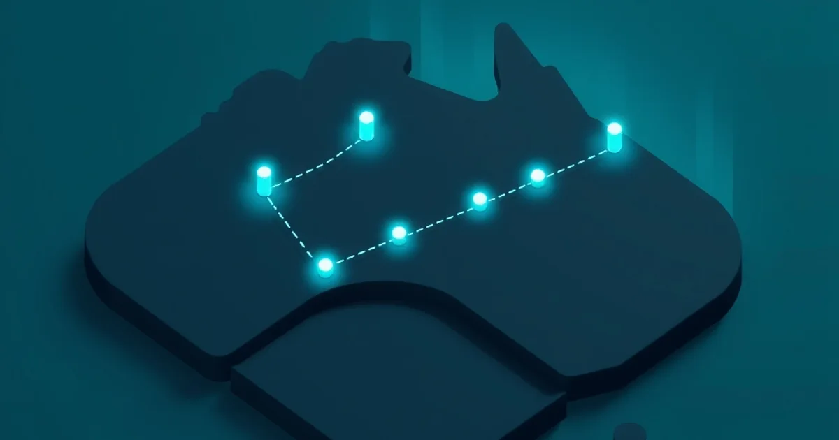 AI roadmap with Australian map contours