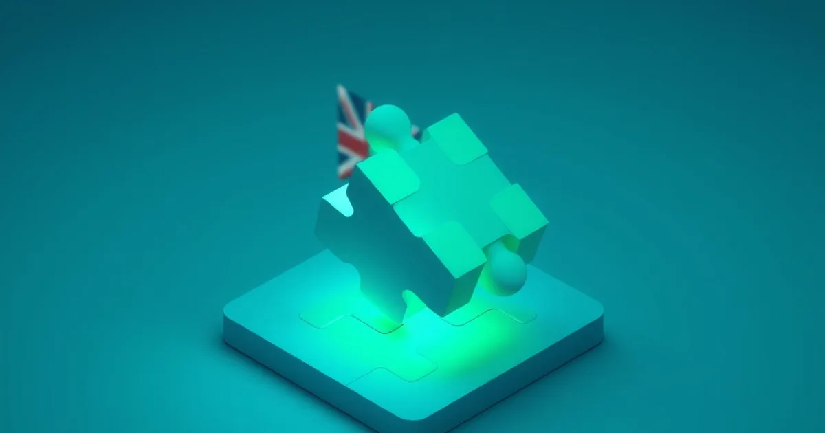 AI puzzle piece fitting into UK business landscape