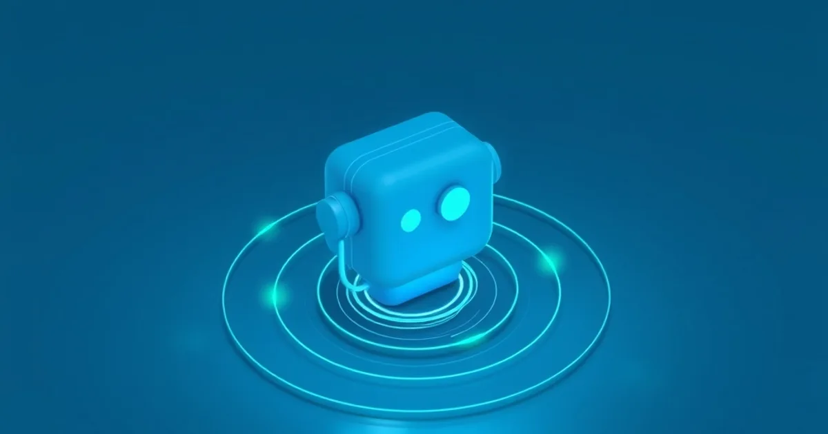 AI chatbot icon with code and Australia flag pattern